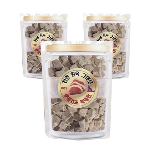 수제명가 강아지 동결건조 통순살 트릿 40g, 3개, 오리고기