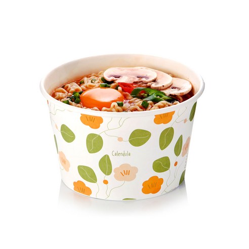 더담다 카렌듈라 다회용 종이용기 940ml, 100개입, 1개
