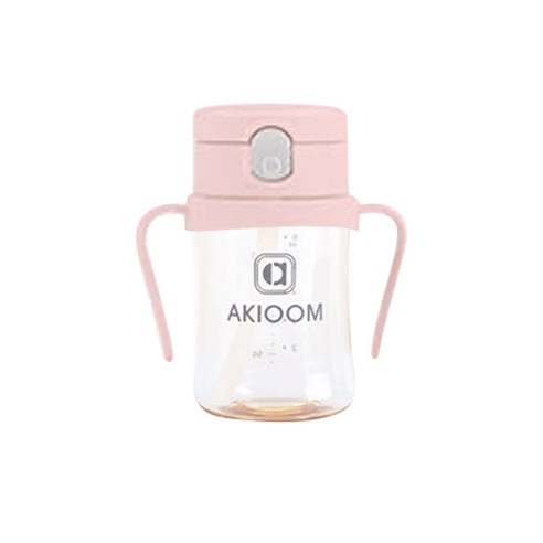 아키움 원터치 빨대컵 200ml, 핑크, 1개