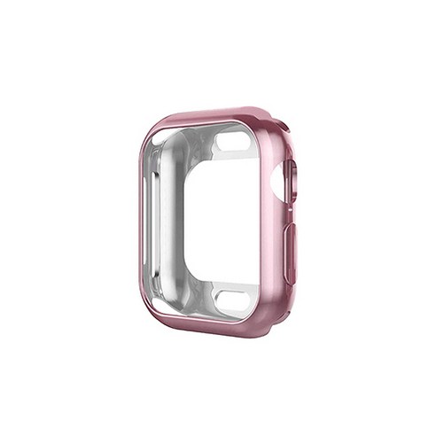 3세대 4세대 TPU 투명 애플워치 케이스 I37 애플워치4 40mm, 로즈골드, 1개