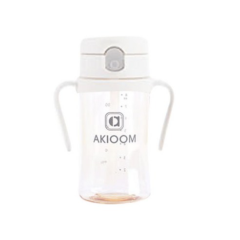 아키움 원터치 빨대컵 260ml, 크림, 1개