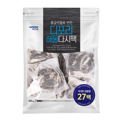 바다원 디포리 해물 다시팩 20p, 300g, 1개