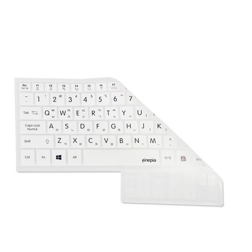파인피아 갤럭시북 플렉스 알파 NT730QCR-A516A용 문자키스킨 A타입, 화이트, 1개
