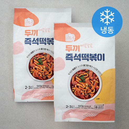 떡볶이밀키트 밀&쿡 두끼 즉석 떡볶이 (냉동)  560g, 2개