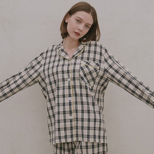 엽페 여성용 CHECK PAJAMA