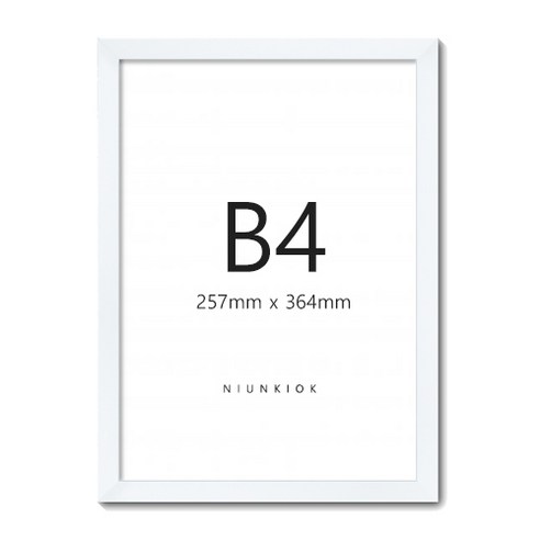 제이 우드 테이블 액자, 블루 12 슬림 라인 우드 액자 B시리즈, 화이트