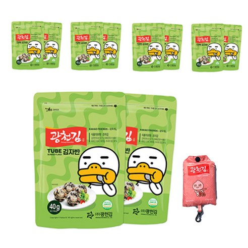 광천김 카카오프렌즈 김자반 40G X 10P + 장바구니 랜덤발송, 1세트 - 가격 변동 추적 그래프 - 역대가