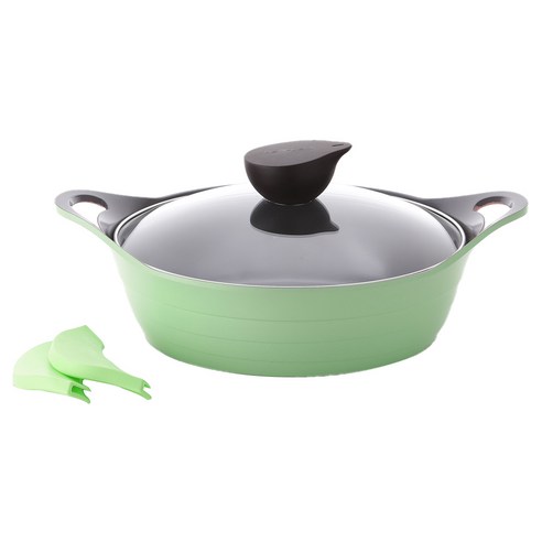 네오플램 일라 IH 인덕션 전골냄비, 24cm, 애플그린