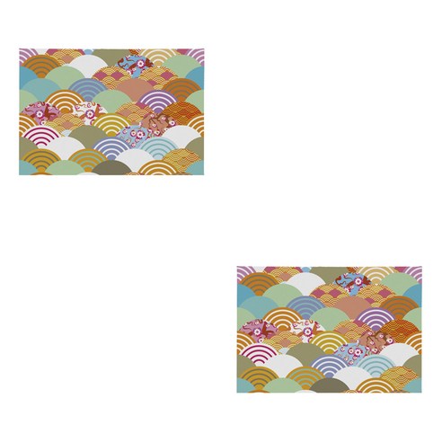 노르딕 모던 식탁매트 D36 2p 세트, 타입1, 45 x 30 cm