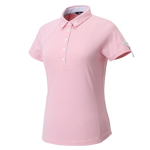 클리브랜드 여성용 골프 소매 로고 와펜장식 반팔 티셔츠 CGKWTS078
