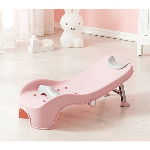 베이비캠프 접이식 아기 다용도 샴푸 체어 Pink는 아기들을 위한 편리하고 안전한 샴푸용 체어입니다.