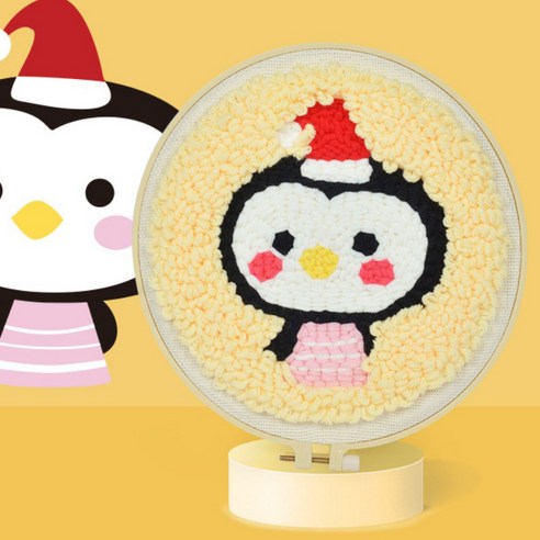 펀치니들 추천 상품고미곰이 펀치니들 6종 DIY 풀패키지, 러블리펭귄, 1세트 제품 사진