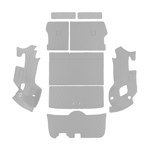 메이튼 풀체인치 튜닝 뉴 트렁크매트 풀커버 세트, 현대 투싼 NX4 하이브리드 스피커 유, 그레이
