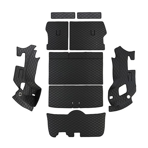 메이튼 풀체인치 튜닝 뉴 트렁크매트 풀커버 세트, 현대 투싼 NX4 하이브리드 스피커 유, 블랙