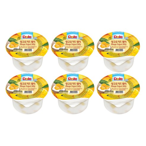 Dole 과일 컵젤리 망고요거트젤리 6개입, 200g, 6개