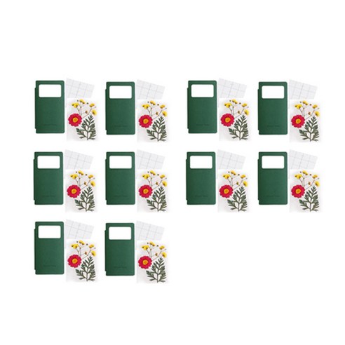 마가렛 수첩 + 압화 꽃 + 마감지 + 체험설명서, 레드, 10세트