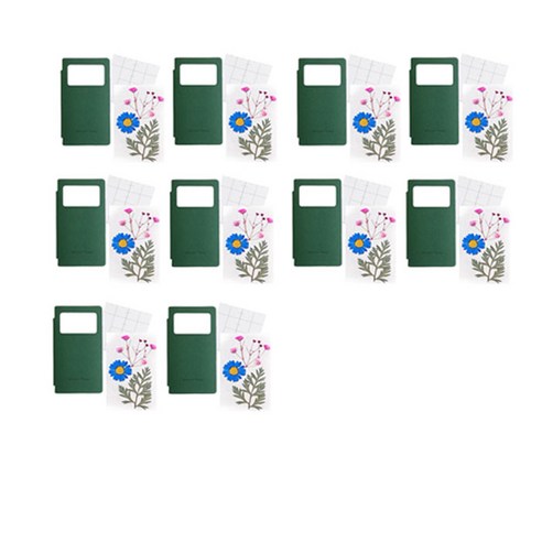 마가렛 수첩 + 압화 꽃 + 마감지 + 체험설명서, 블루, 10세트