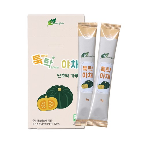 네이쳐그레인 이유식 툭탁야채 3g, 5개, 단호박