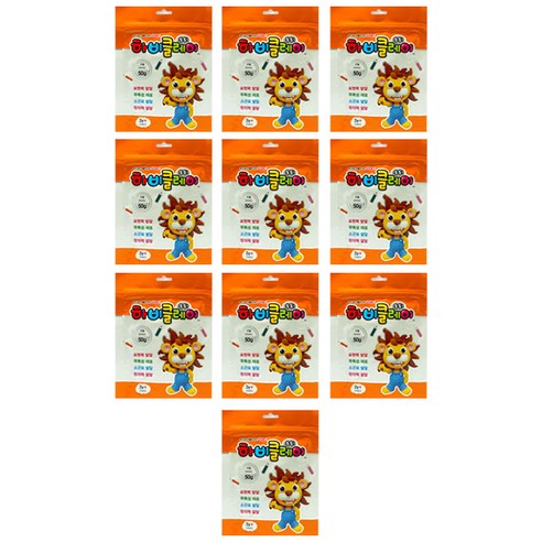 하비 유아용 클레이 10p, 주황색, 50g