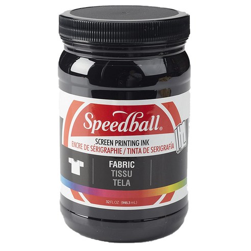 스피드볼 패브릭 실크스크린 잉크, Black, 946.3ml