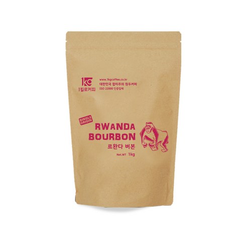 1킬로커피 싱글오리진 르완다 버본, 1kg, 1개, 홀빈(분쇄안함)