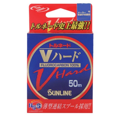 선라인 토르네도 V하드 카본 낚싯줄, 내추럴 클리어