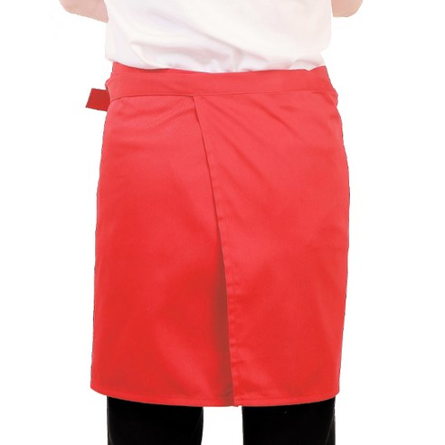 베네르디 하프 랩 허리 앞치마, 레드, 1개