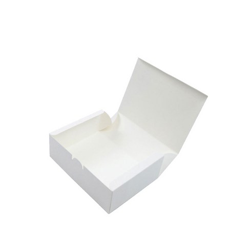 포장대장 일회용 식품 종이박스 소 화이트, 100개
