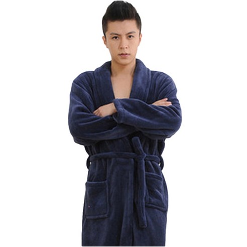 퇴근 하자마자 집순집돌이 필수템 가운 XXXL, 네이비, 1개