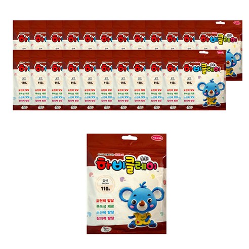 토단교재 하비 클레이 24p, 갈색, 1개