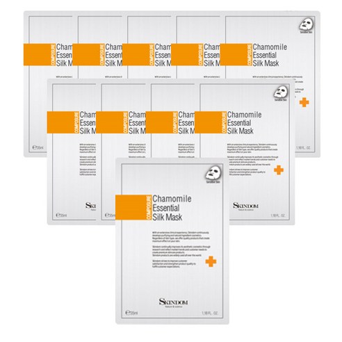 스킨덤 캐모마일 에센셜 실크 마스크, 1개입, 10개
