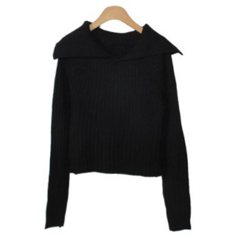 린다샵 여성용 카닌코 빅카라 오프숄더 골지 니트 T6645K13