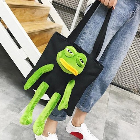 러그 슬픈개구리 베베 데일리 에코백