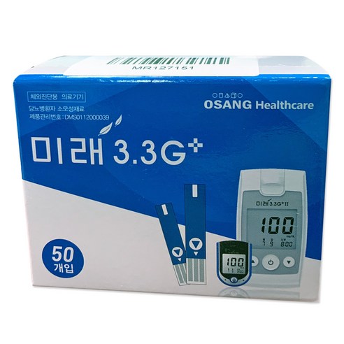 미래 3.3G 플러스 혈당시험지, 50개입, 1개