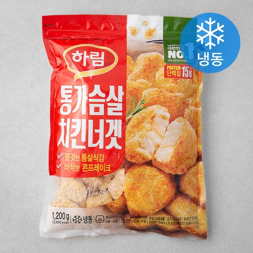 하림 통가슴살 치킨너겟 (냉동), 1200g, 1개