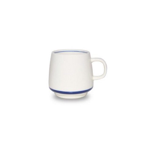 시라쿠스 메이플 접시 머그컵 340ml, 밴드_블루 라인