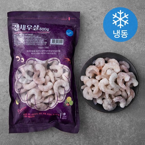 알찬해 손질탱글 생새우살 100~130마리 (냉동), 500g, 1개