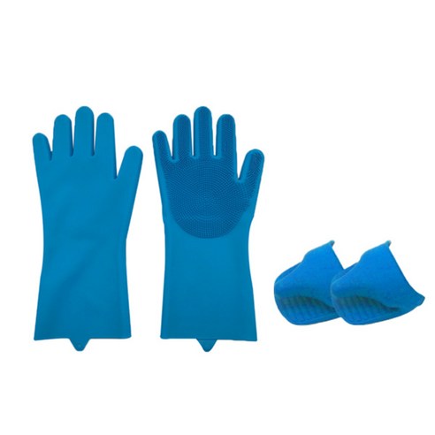 하이콤 실리콘 냄비 손잡이 2p + 실리콘 다용도 장갑 양손 세트, 블루, 1세트