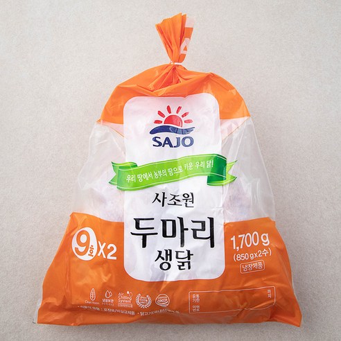 사조원 육계 9호 두마리 (냉장), 850g, 4마리