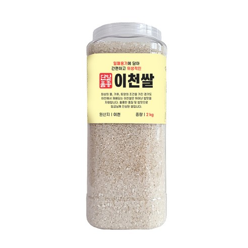 대한농산 통에담은 이천쌀 백미  2kg, 1개