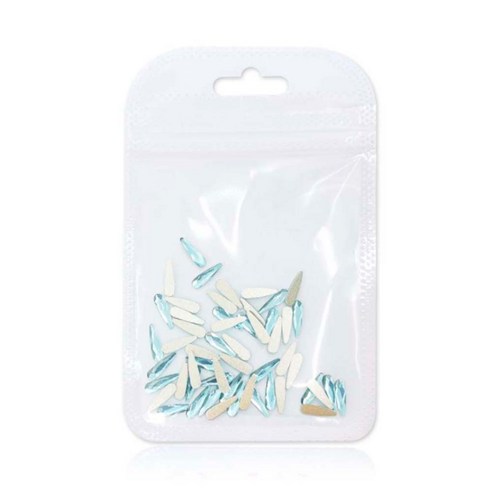 메이브라운 네일스톤 대용량 롱드롭 네일파츠 3 x 10 mm, 에메랄드블루, 50개