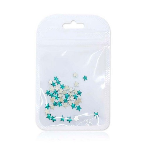 메이브라운 네일스톤 대용량 별 네일파츠 6 x 6 mm, 그린, 50개