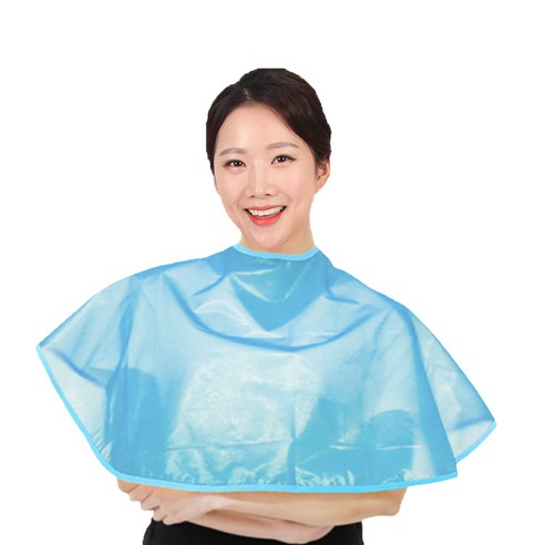 얇고 가벼운 방수파마보 미용실 염색보 HP31, 투명블루, 1개