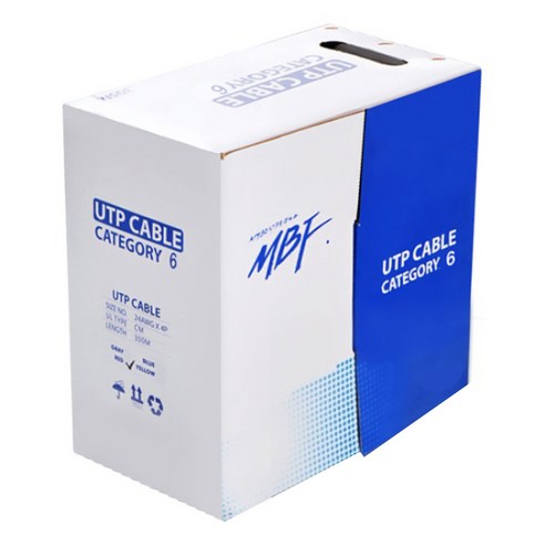 엠비에프 CAT 6 UTP 랜케이블 305m MBF-C6-305BL, 블루, 1개