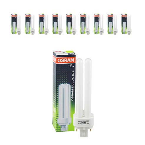오스람 4핀 삼파장전구 13W DULUX D/E 10p, 주광색, 10개