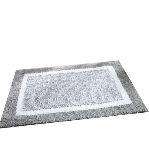 TCR 심플 욕실 물흡수 도어매트 50 x 75 cm, 그레이, 1개