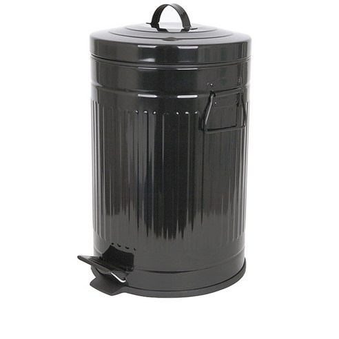 기프트캔 무소음 칼라 폐달 댐퍼기능 휴지통 12L, 블랙, 1개