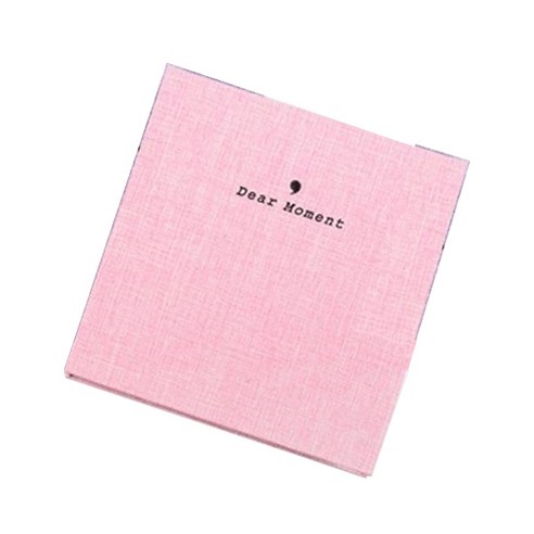 싱글 린넨 포켓 PP 앨범 3 x 5, 핑크