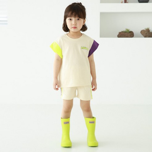 아동용 여름 밴스 반팔 상하 세트