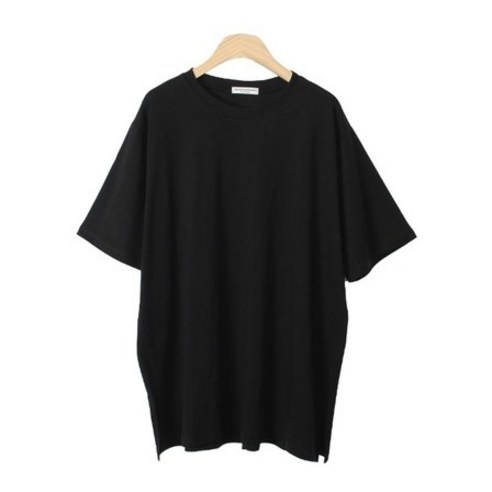 여성용 코느다 무지 트임 반팔 티셔츠 T7018K15